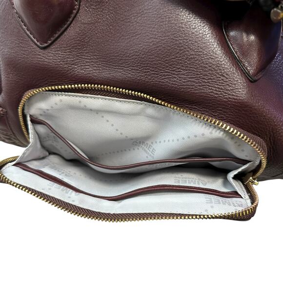 Aimme Kestenberg Chocolate Brown Leather Convertible Shoulder Bag Purse Tote - Picture 5 of 10